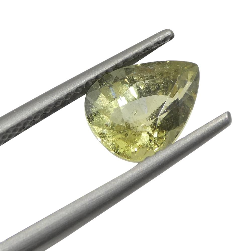 2.3ct Pear Shape Yellow Sapphire from Tanzania For Sale 2