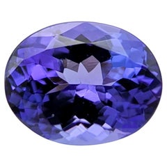 2.3Ct Vivid Violet-Blue Tanzanite Oval Cut 9×7 mm: Natural Fine Loose Gemstone