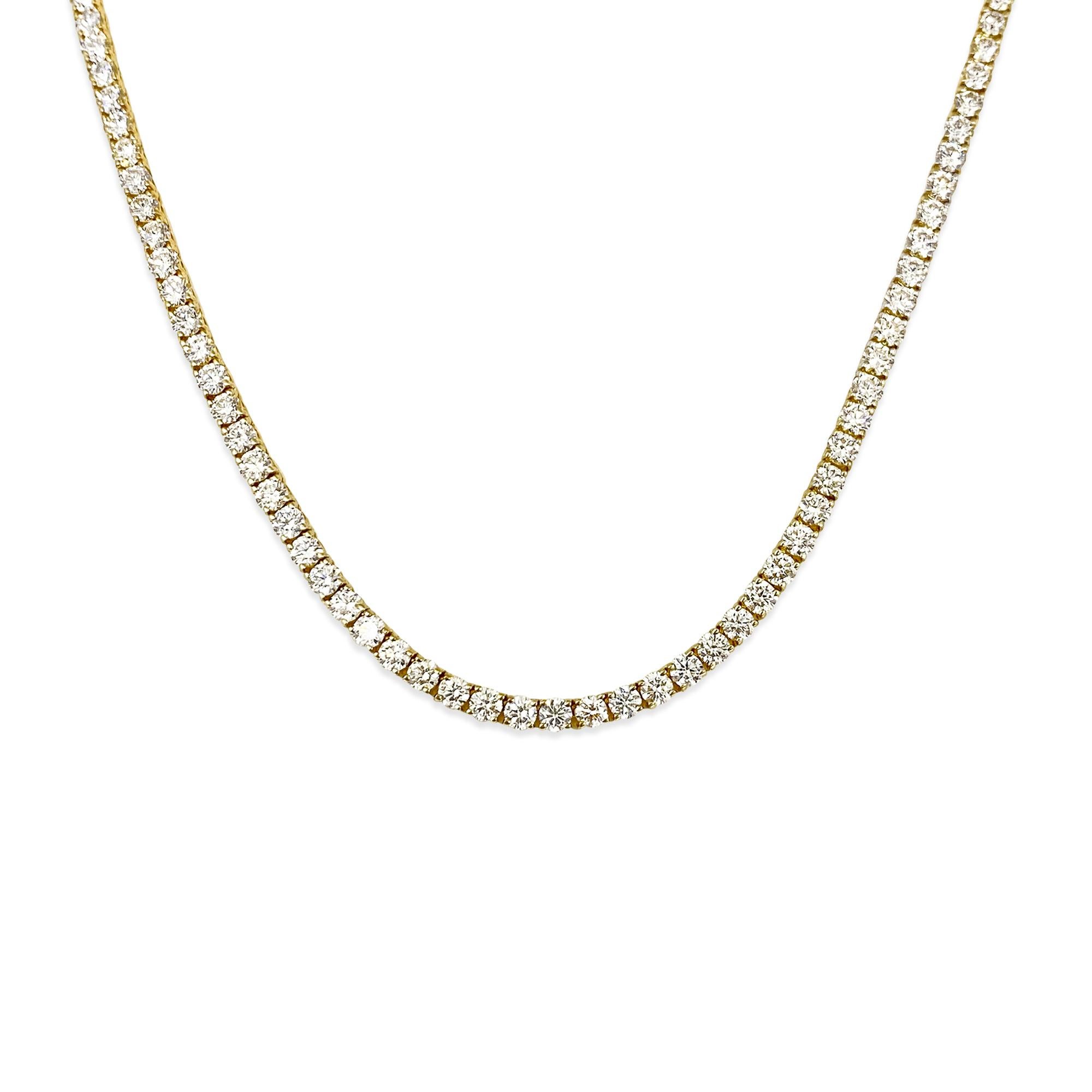Contemporary 23CT VVS Diamond Tennis Necklace For Sale