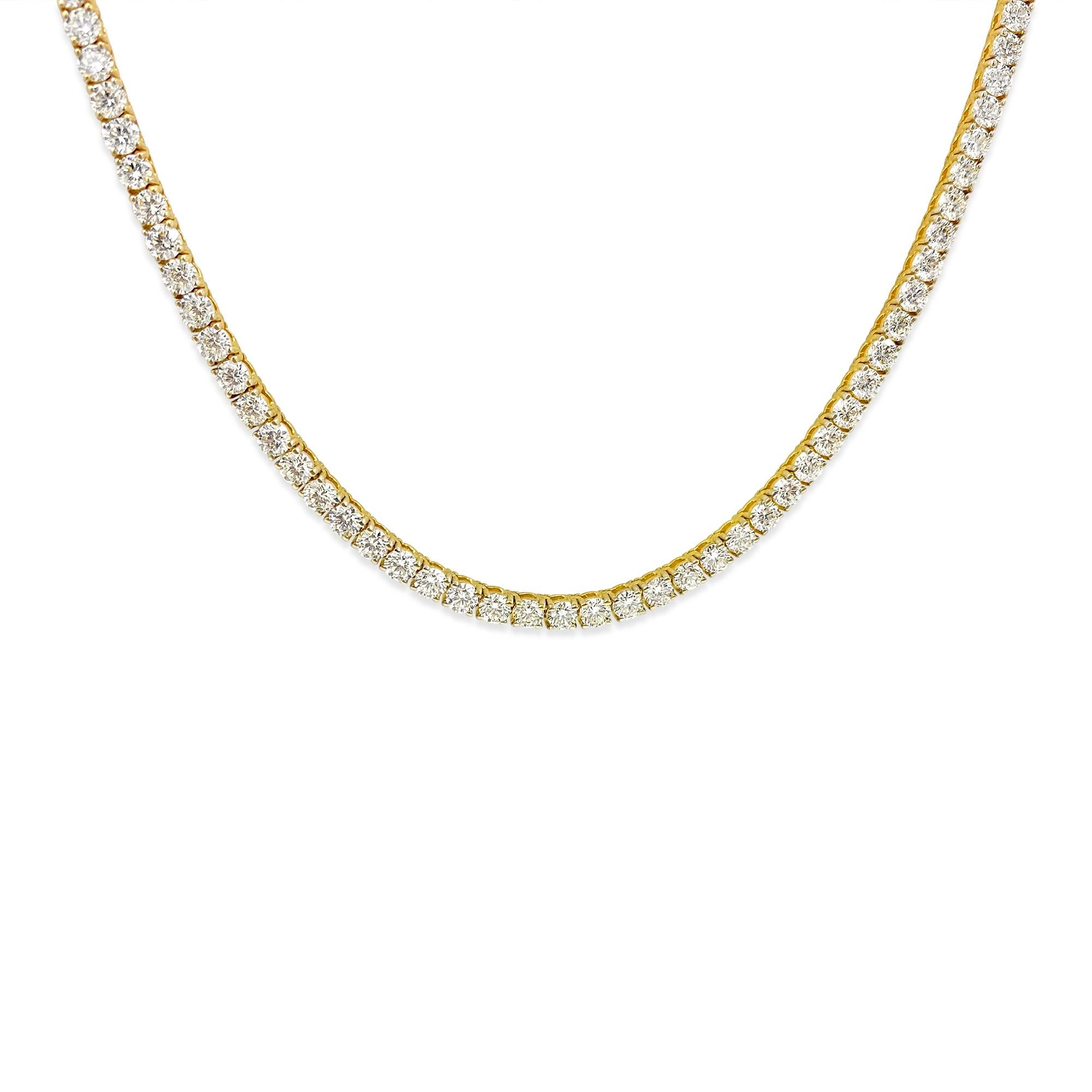 Women's or Men's 23CT VVS Diamond Tennis Necklace For Sale