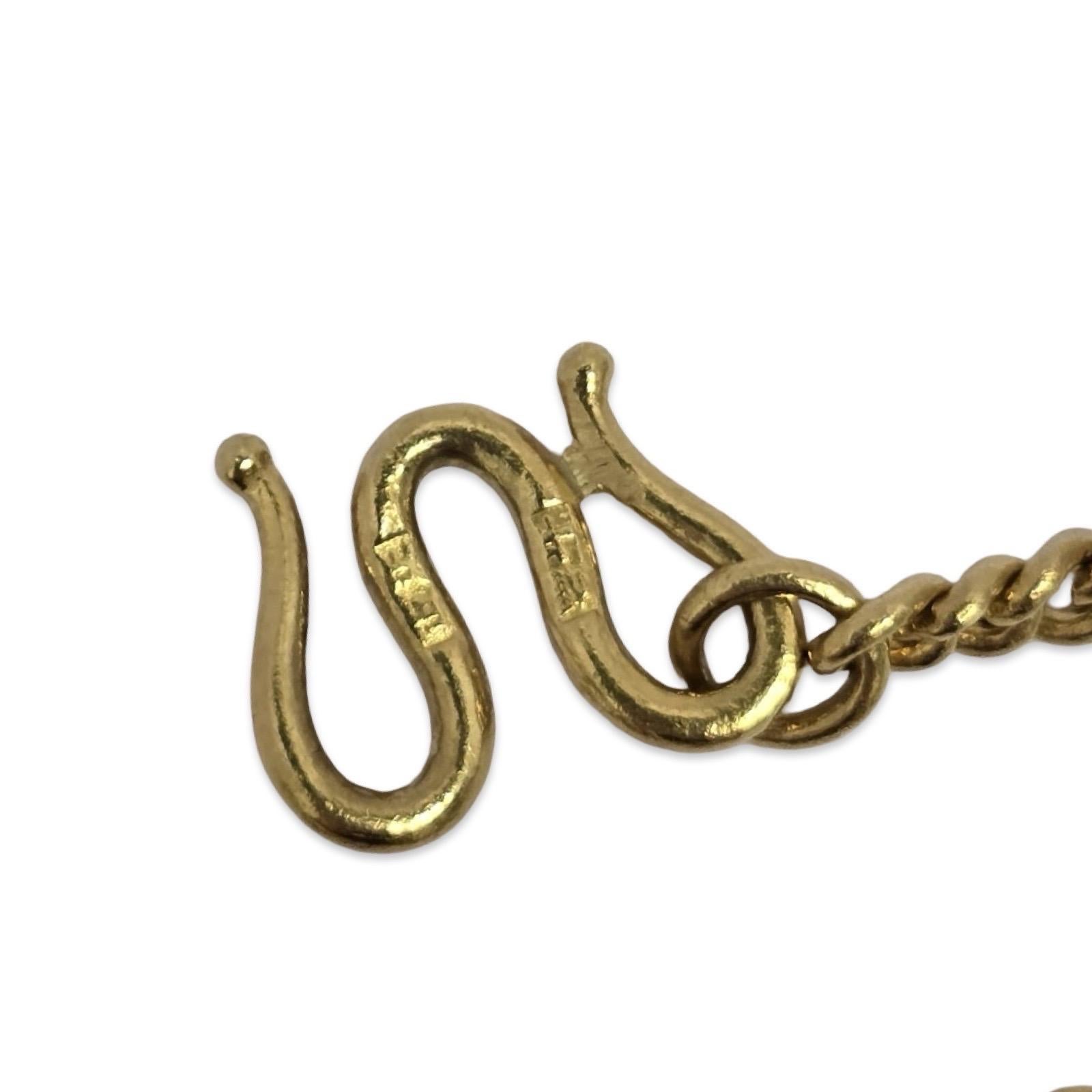 23K Solid Gold 4.5mm Cuban Link Necklace, Made in Hong Kong For Sale 2