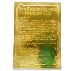 23K Yellow Gold Peanuts “Snoopy” 50-Year Celebration Card