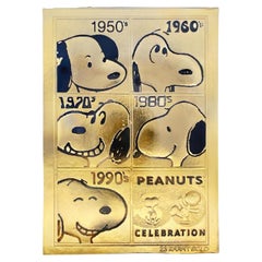 Vintage 23K Yellow Gold Peanuts “Snoopy” 50-Year Celebration Card