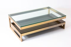23kt Gold G-Shaped Coffee Table by Belgochrom