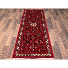 2'3 "x6'2" Rot Neu Persisch Hussainabad Voll Flor alle Wolle Hand geknüpft Läufer Teppich