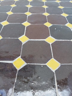 Brown / Yellow Moroccan Mosaic Table, Choice of Base Height