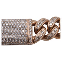 24 Carat Diamond Gold Cuban Necklace