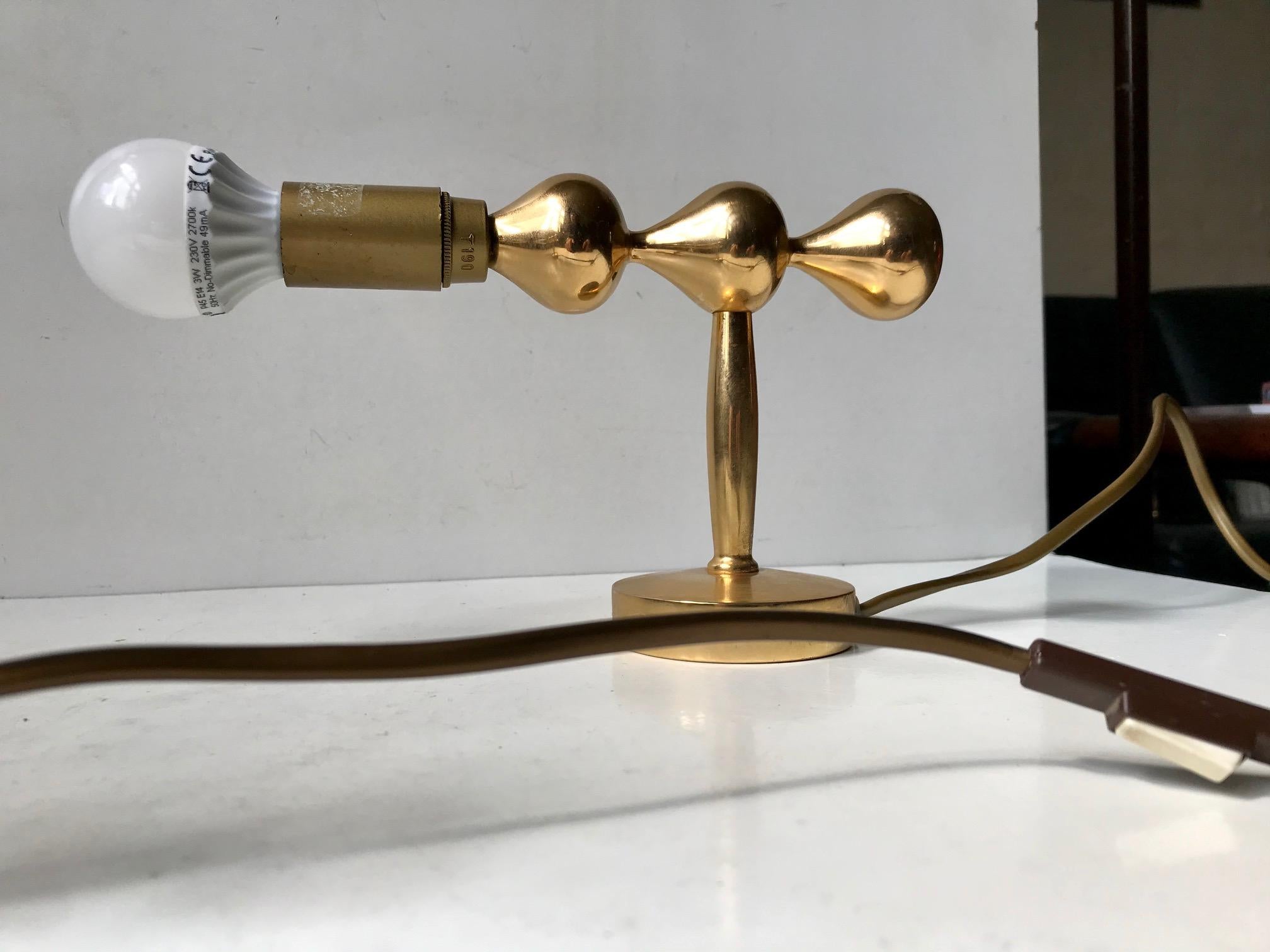 Mid-Century Modern 24 Carat Gold Plated Sconces by Hugo Asmussen, Denmark, 1960s