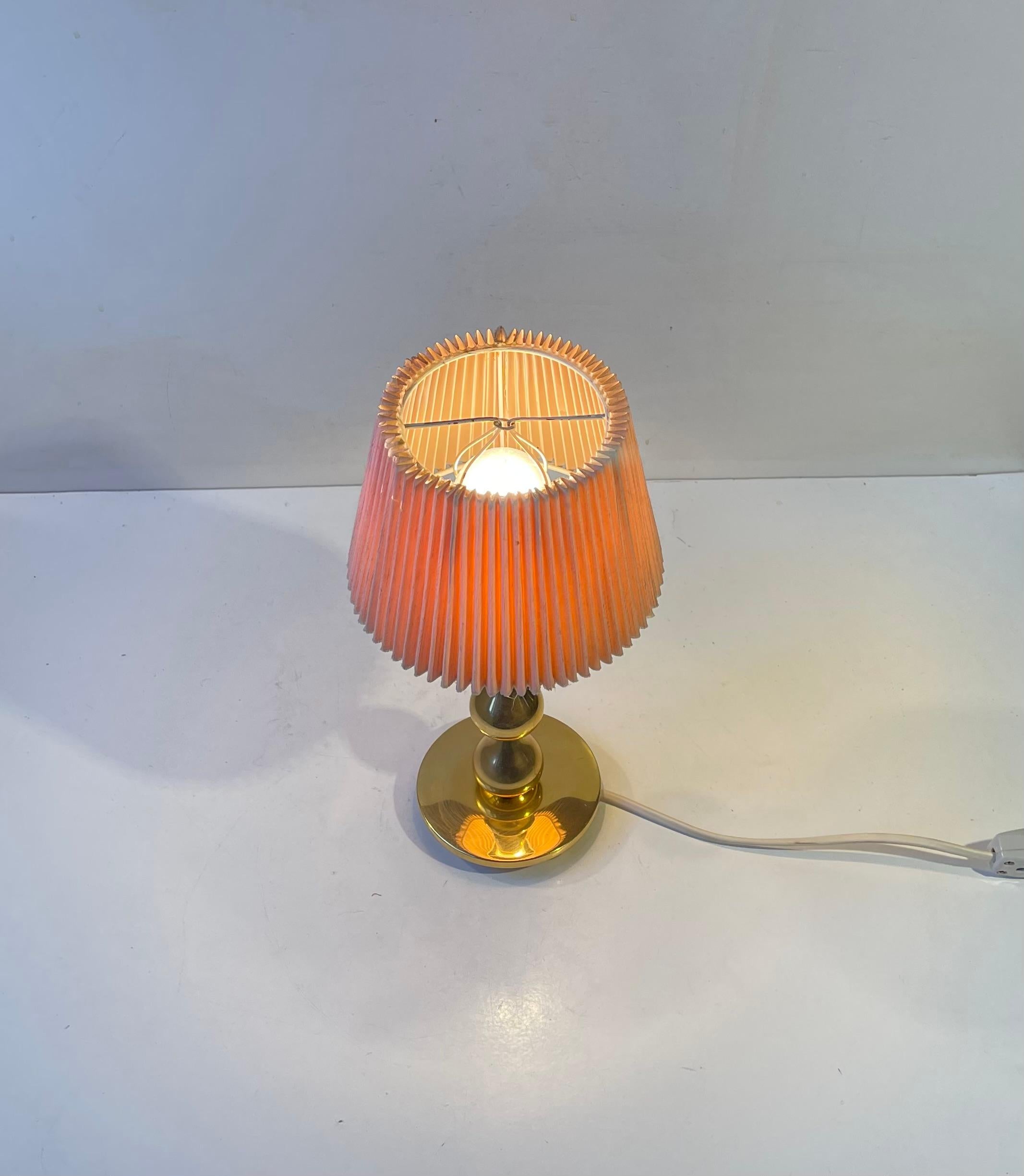 Danish 24 Carat Gold Plated Teardrop Table Lamp by Hugo Asmussen, Denmark, 1970s For Sale