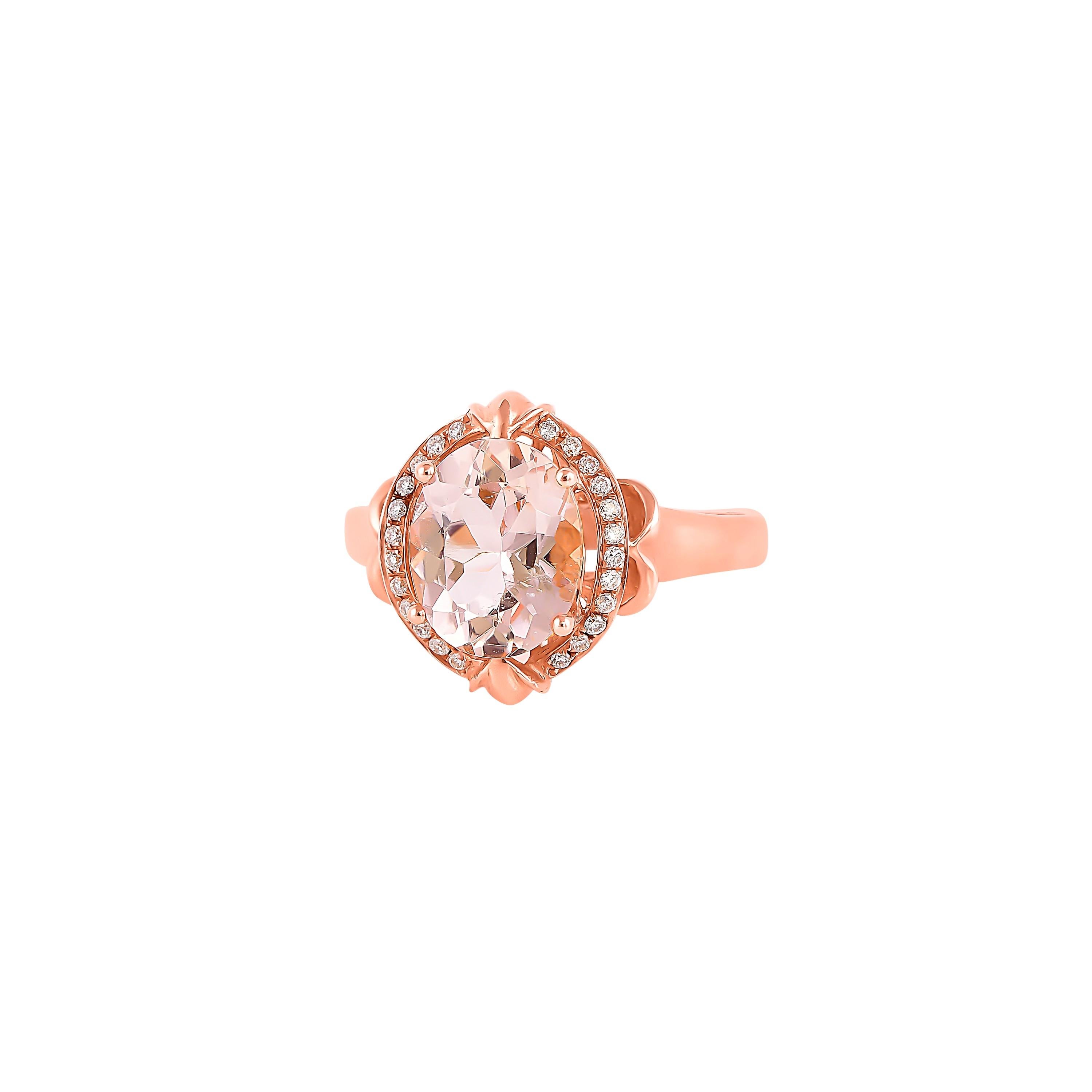 rose gold morganite ring