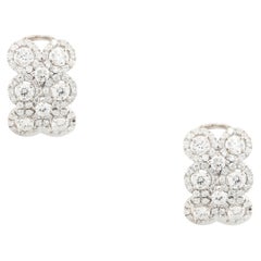 2.4 Carat Multi-Diamond Circle Earrings 18 Karat in Stock
