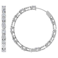 2.4 Karat SI/H Ohrringe aus 18 Karat Weißgold mit rundenen Diamanten im Brillantschliff