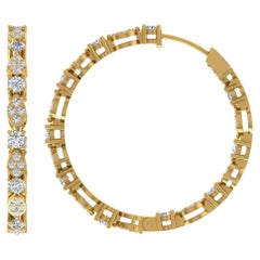 2.4 Karat SI/H Ohrringe aus 18 Karat Gelbgold mit rundem Diamanten im Brillantschliff
