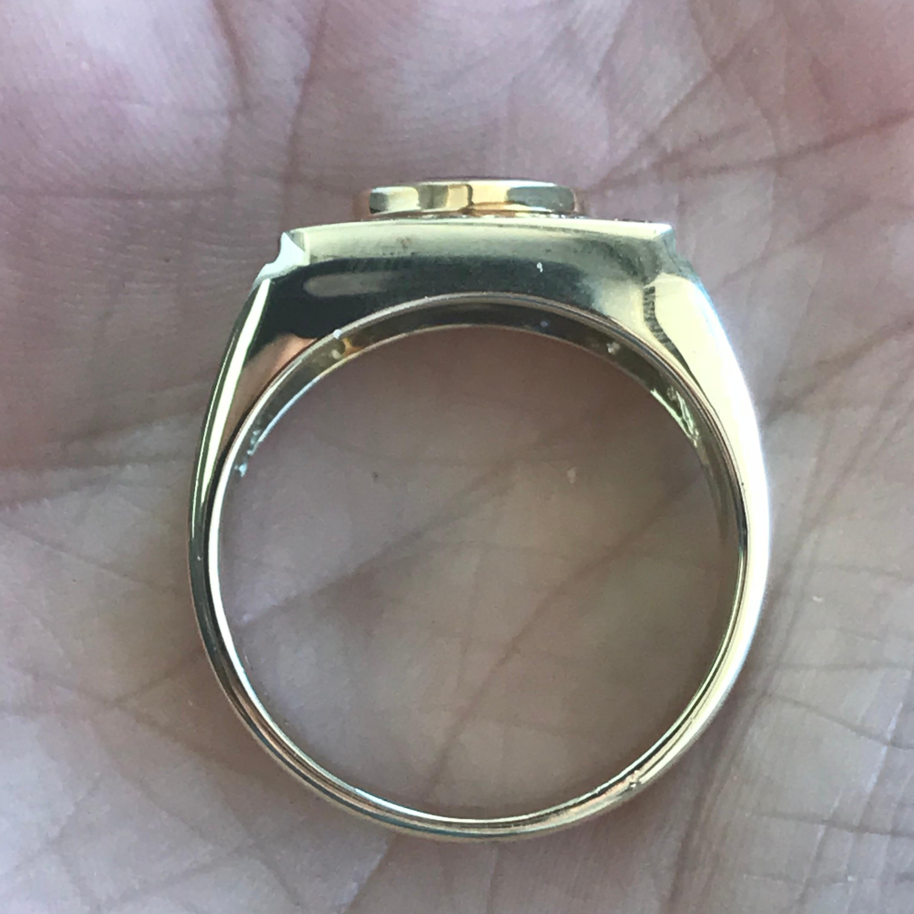 2.4 Carat TW Approximate Oval Blue Sapphire and Diamond Men's Ring, Ben Dannie In Excellent Condition For Sale In West Hollywood, CA