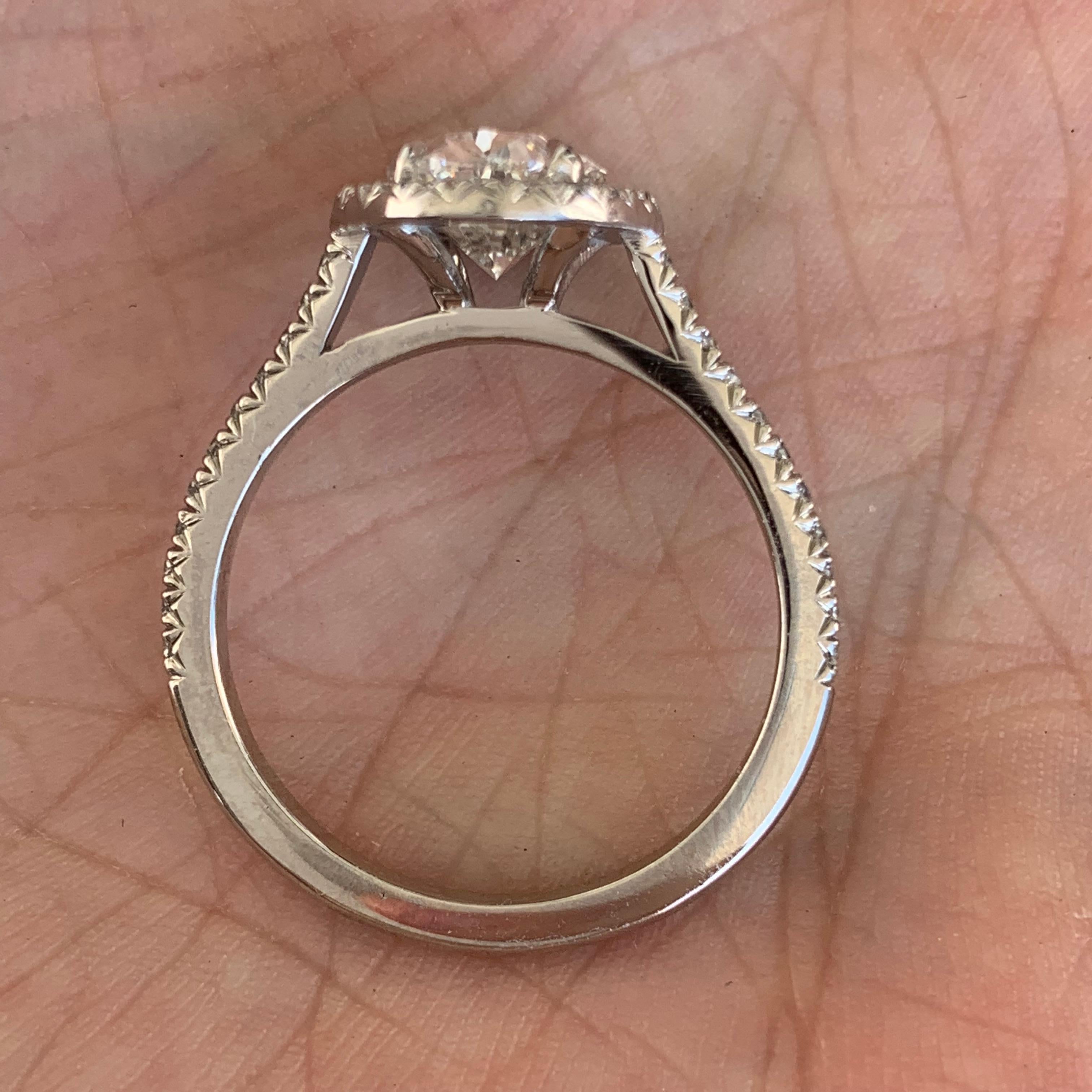 2.4 Carat TW, Oval Diamond Halo Engagement Ring Micro Pave, Ben Dannie For Sale 1