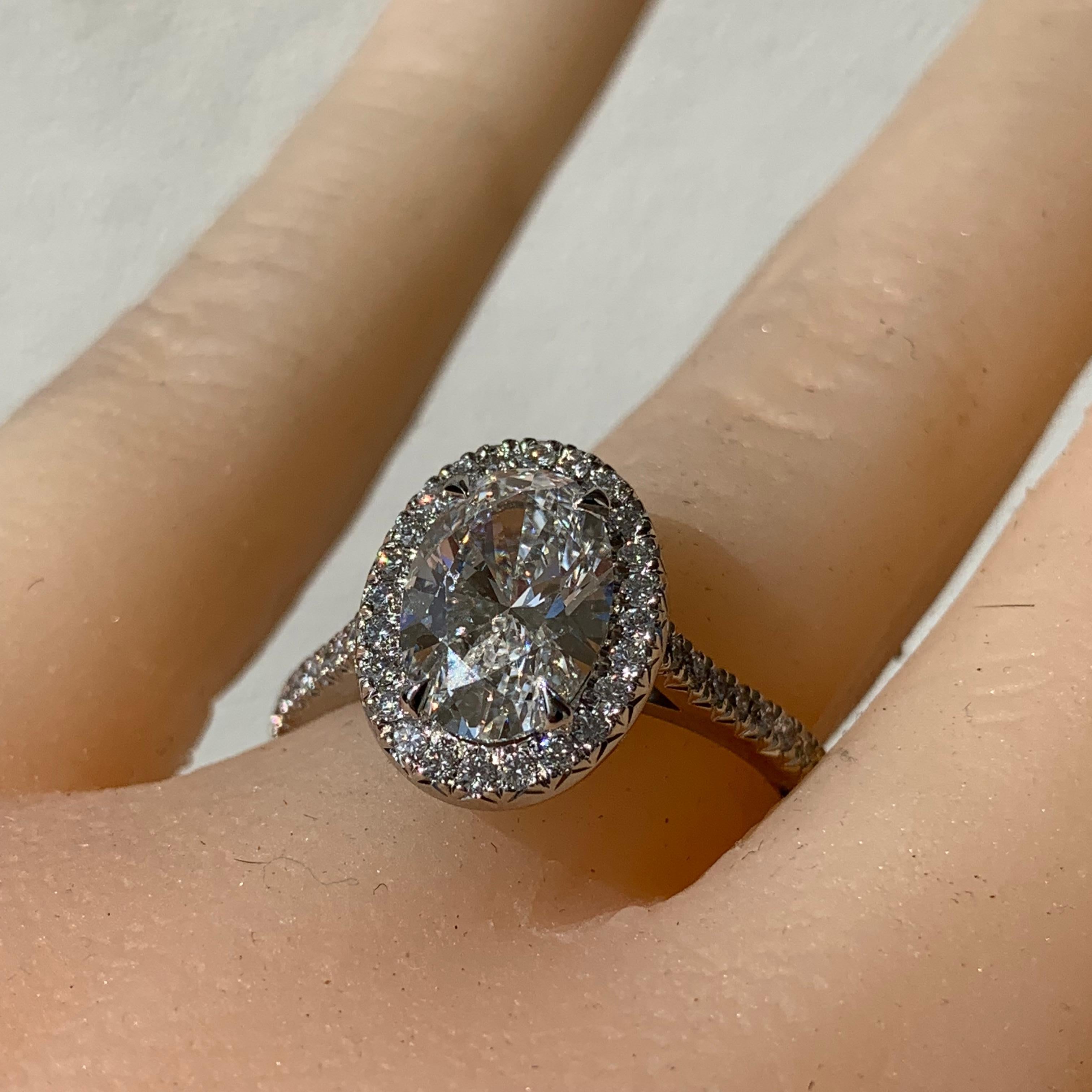2.4 carat oval diamond ring