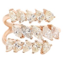 2.4 Ct Diamonds Marquise Pear Shape-cut Ring Pink Gold 14K Any Size, 2010