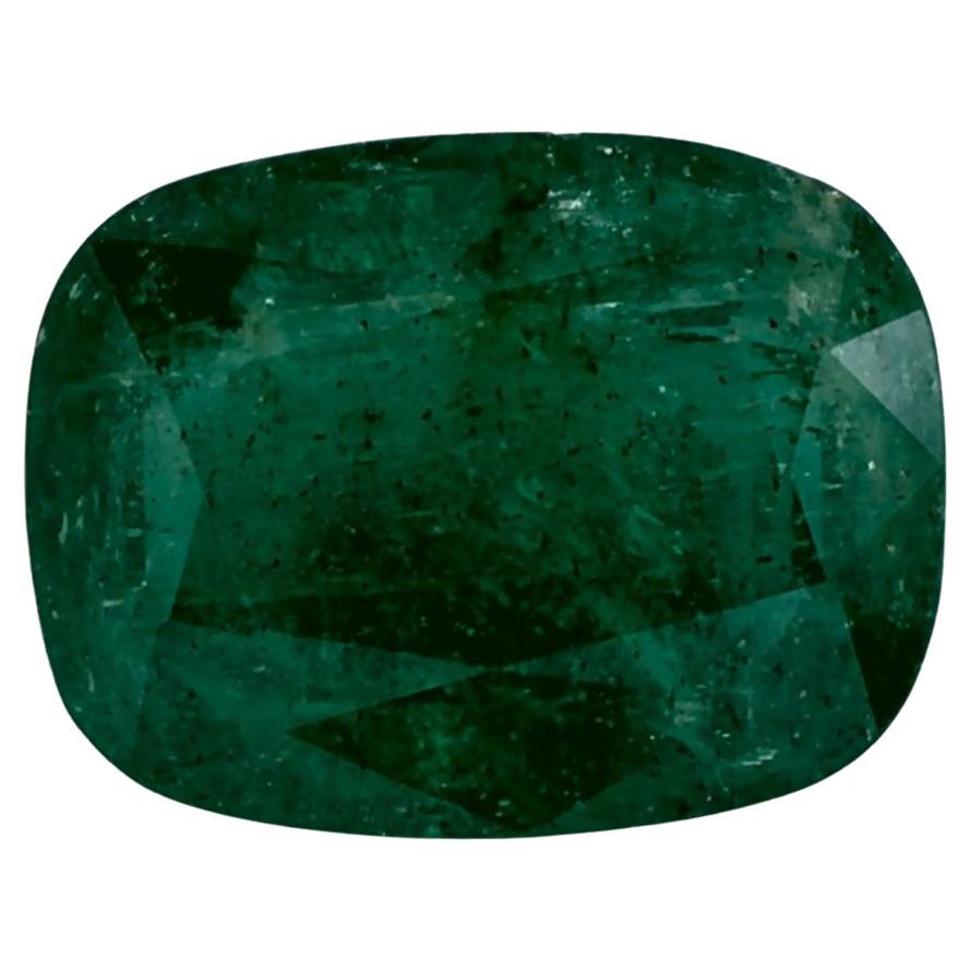 2.40 Ct Emerald Cushion Loose Gemstone For Sale