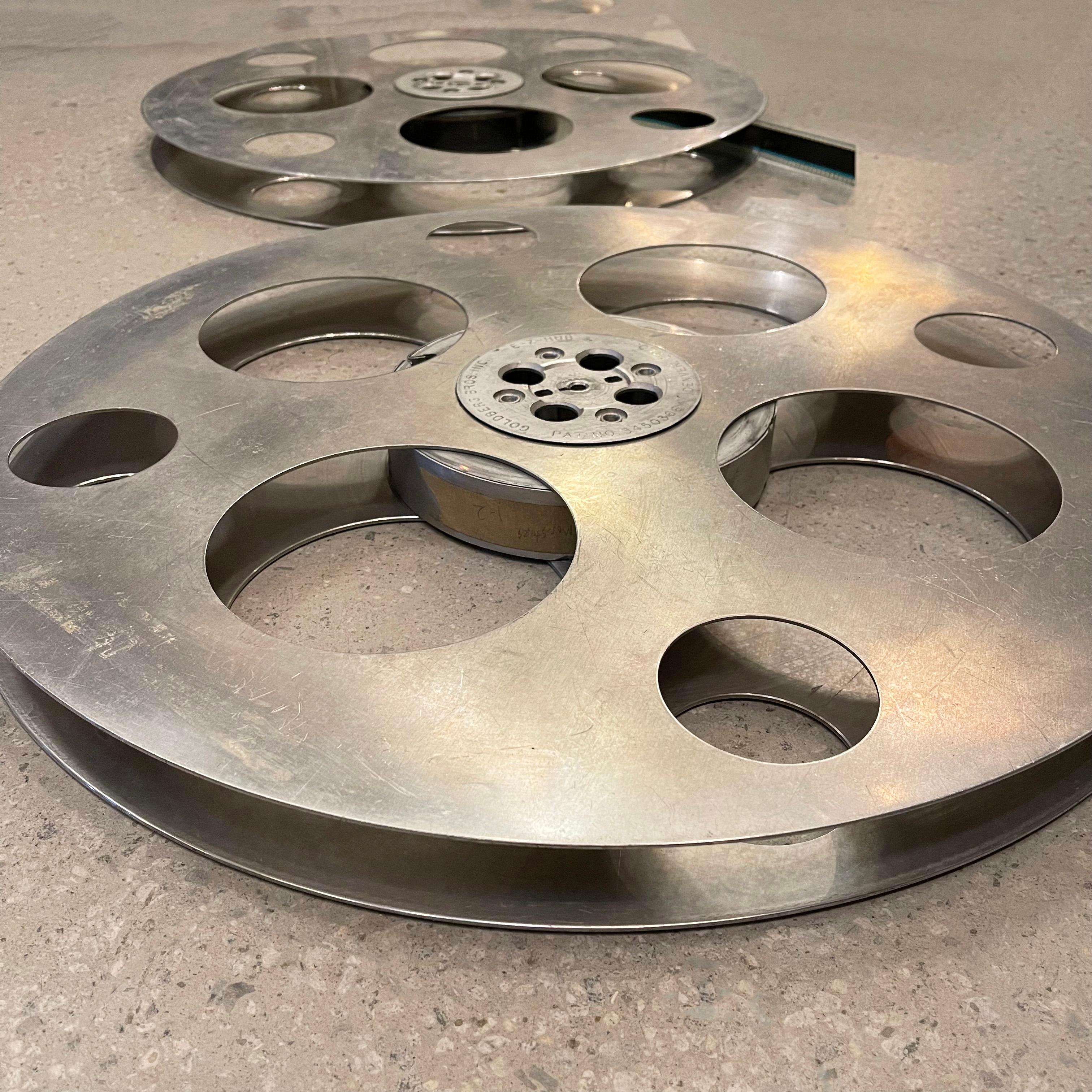 24 Zoll Durchmesser Industrielle Aluminium-Filmregale aus Aluminium von Goldberg Brothers im Angebot 1
