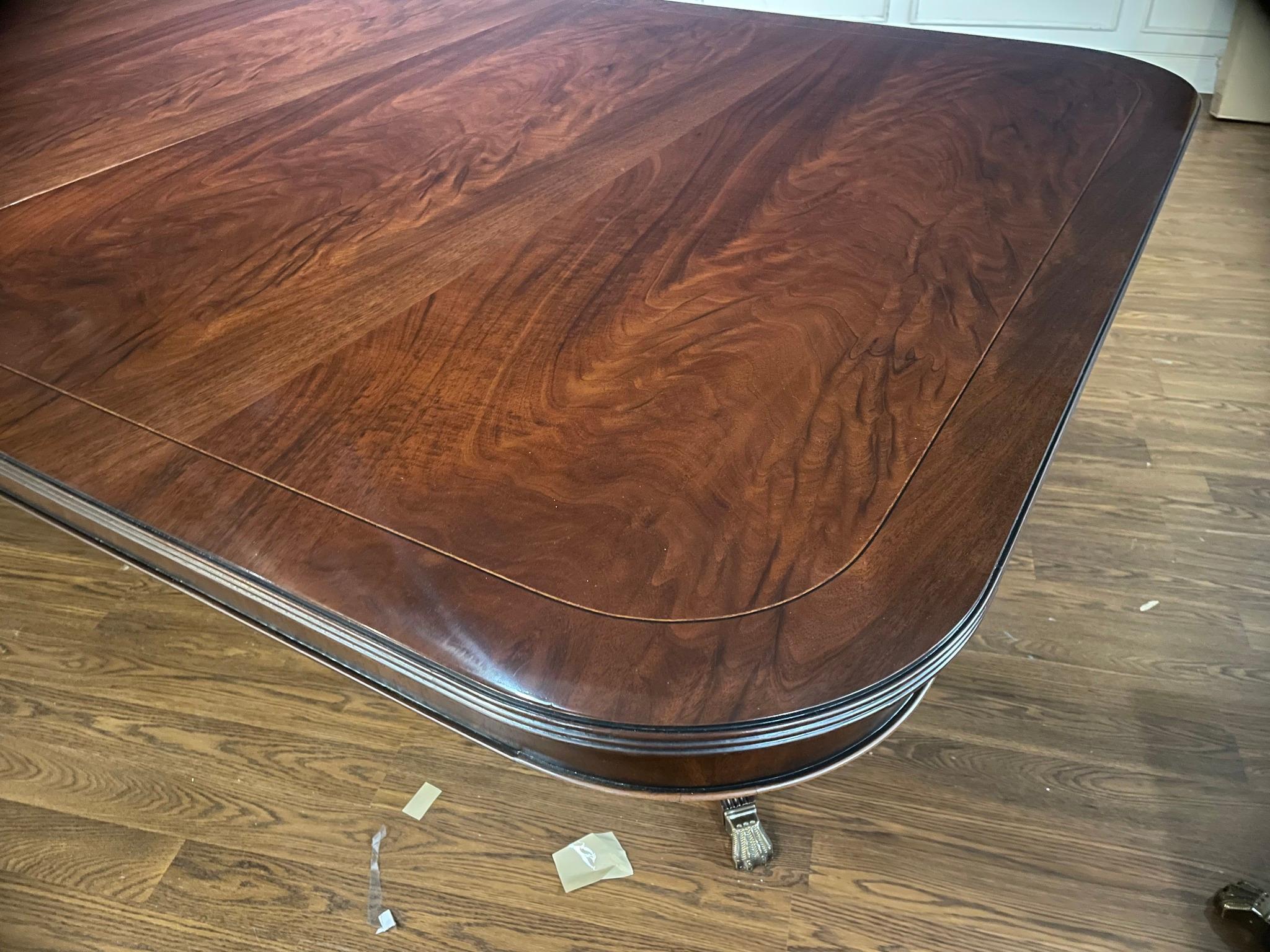 American 24 Ft. Crotch Mahogany Banquet Table For Sale