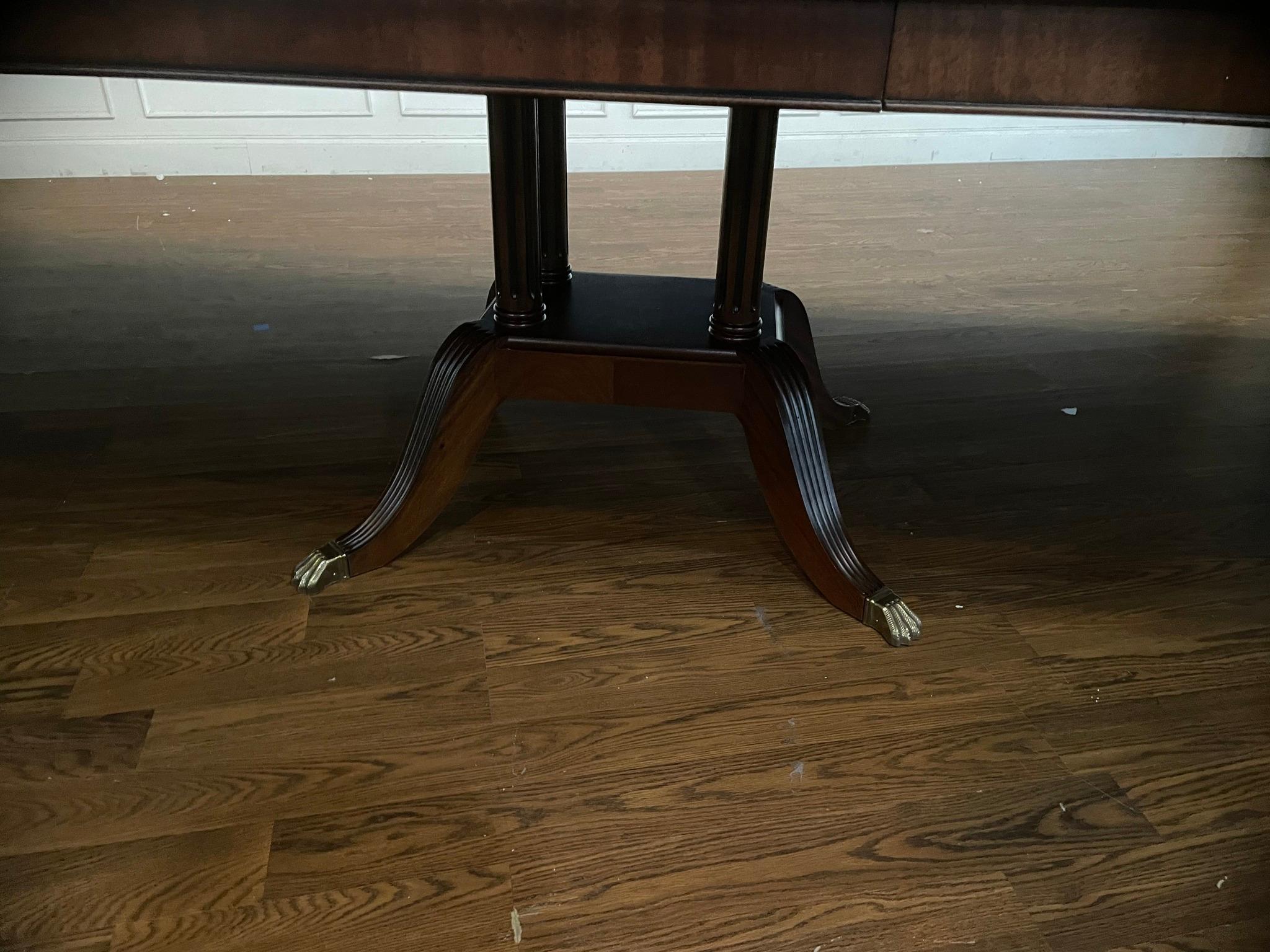 24 Ft. Crotch Mahogany Banquet Table In New Condition For Sale In Suwanee, GA