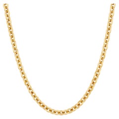 24" Gold Cable Chain Necklace By Givenchy, 1980s
