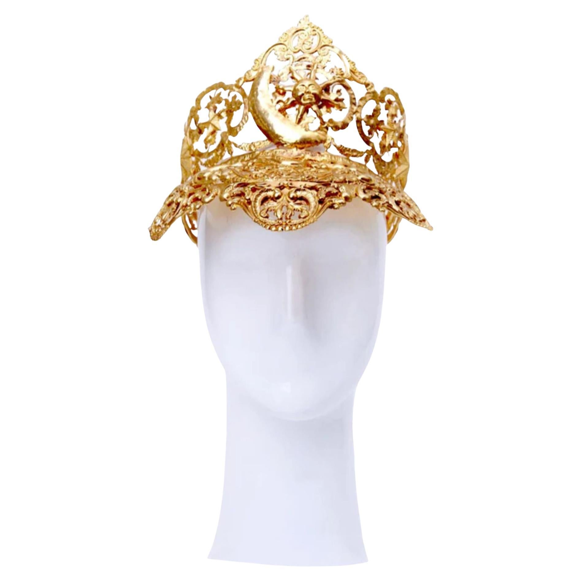 24 Gold Plated Cleopatra Tennis Visor For Sale