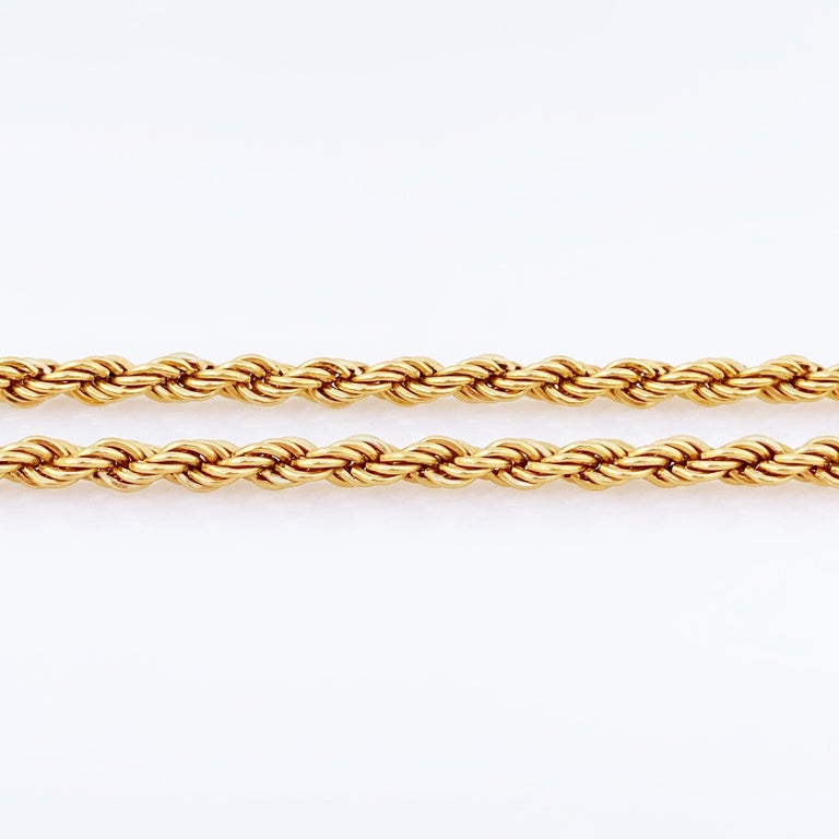 24" Gold Twisted Rope Chain Layering Necklace By 1980s at