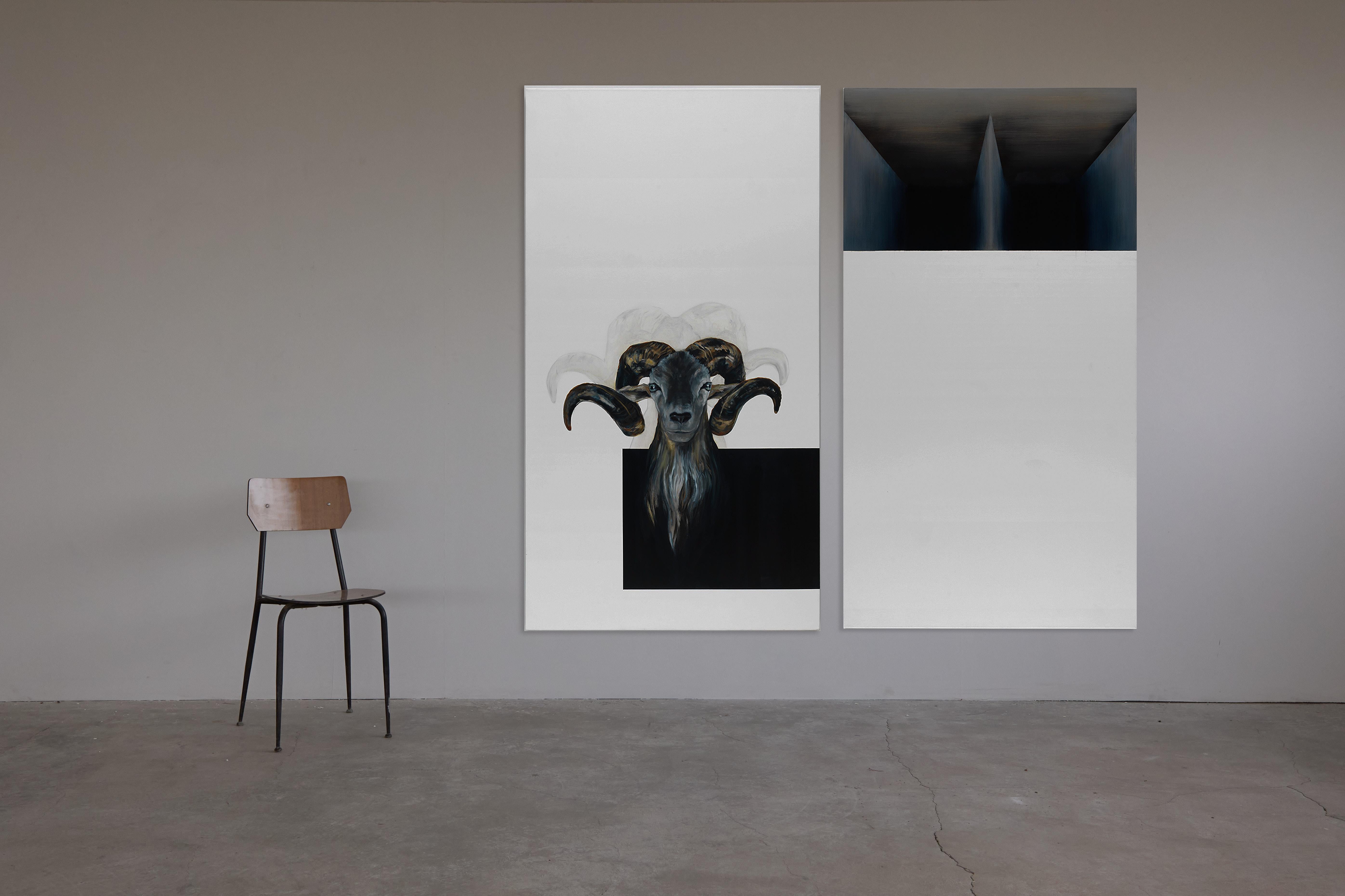 Óleo, Moderno, Minimalismo, Piedras, Sombras, Nueva York en venta 3