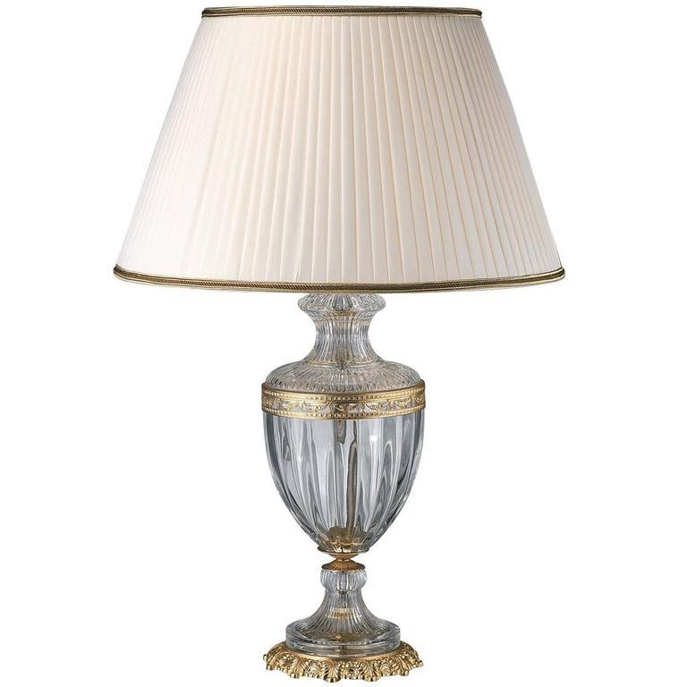 gold and white lamp