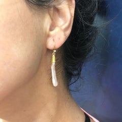 24 Karat Gold Keshi Pearl Drop Earrings