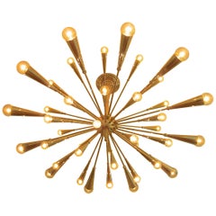 24-Karat Gold Monumental Sputnik Chandelier