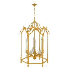 24-Karat Gold Plated Brass 6-Sided Lantern