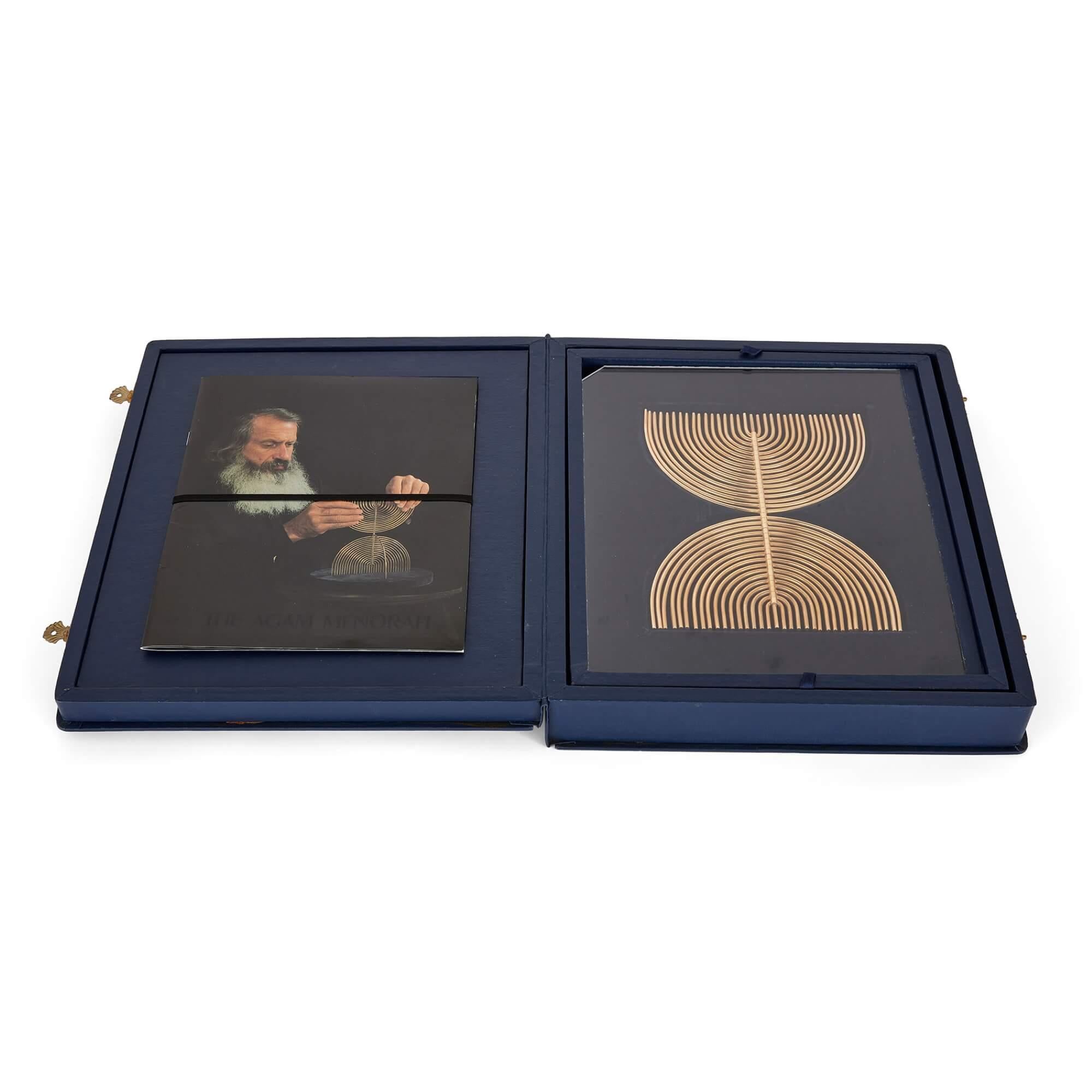 24 karat gold plated menorah sculpture by Yaacov Agam 3