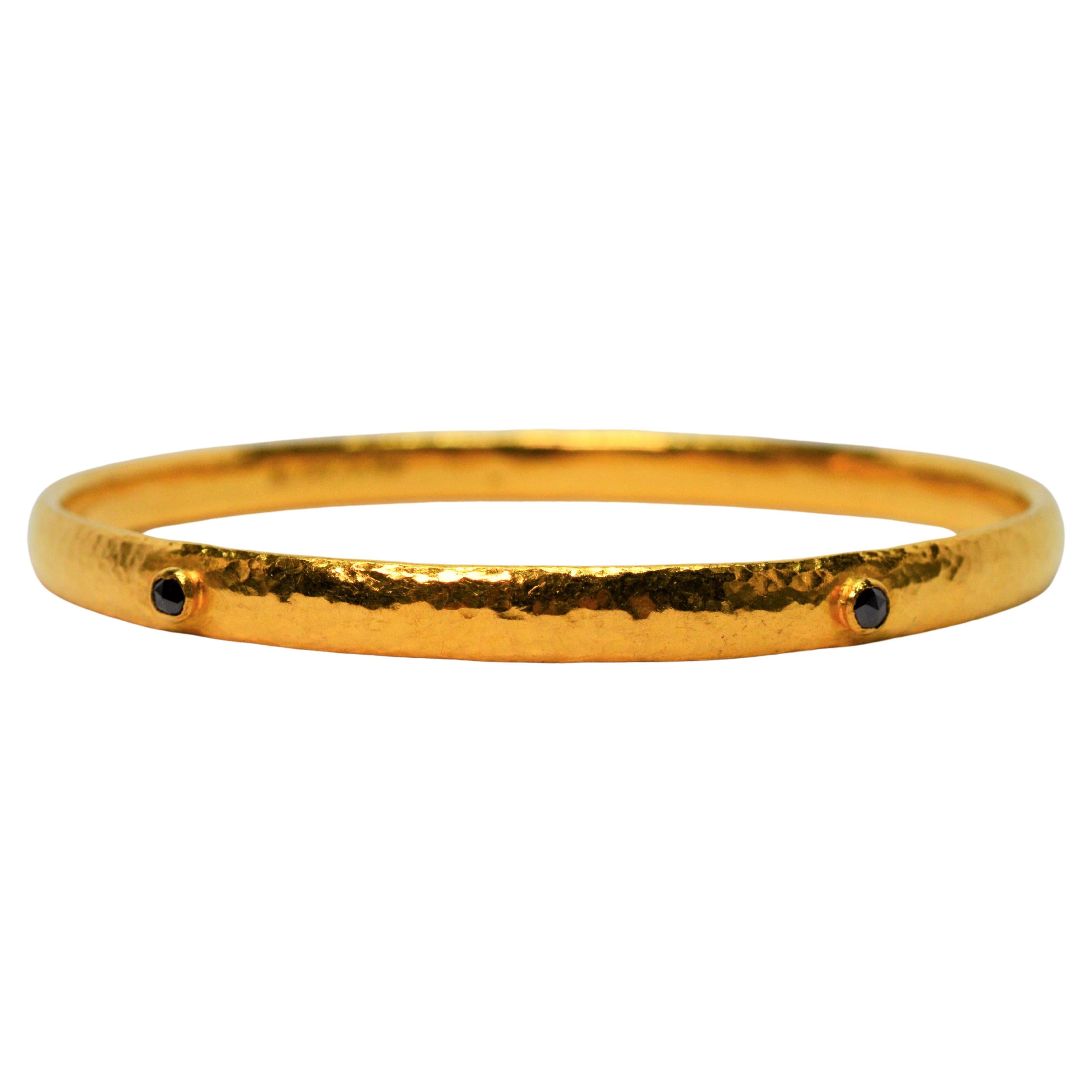 Sold at Auction: 24k Gold Phoenix & Dragon Hinged Bangle Bracelet