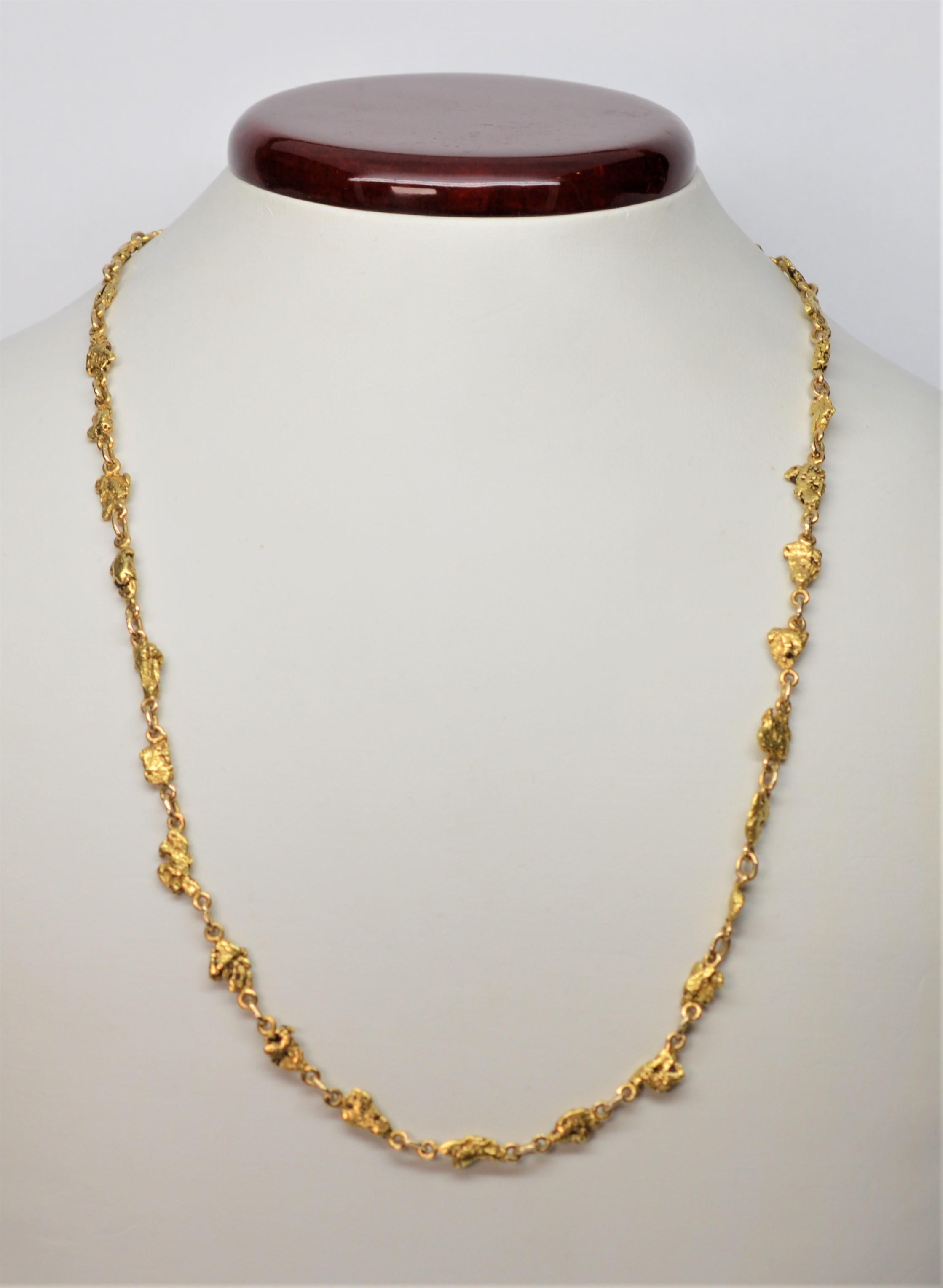 gold nugget necklace vintage