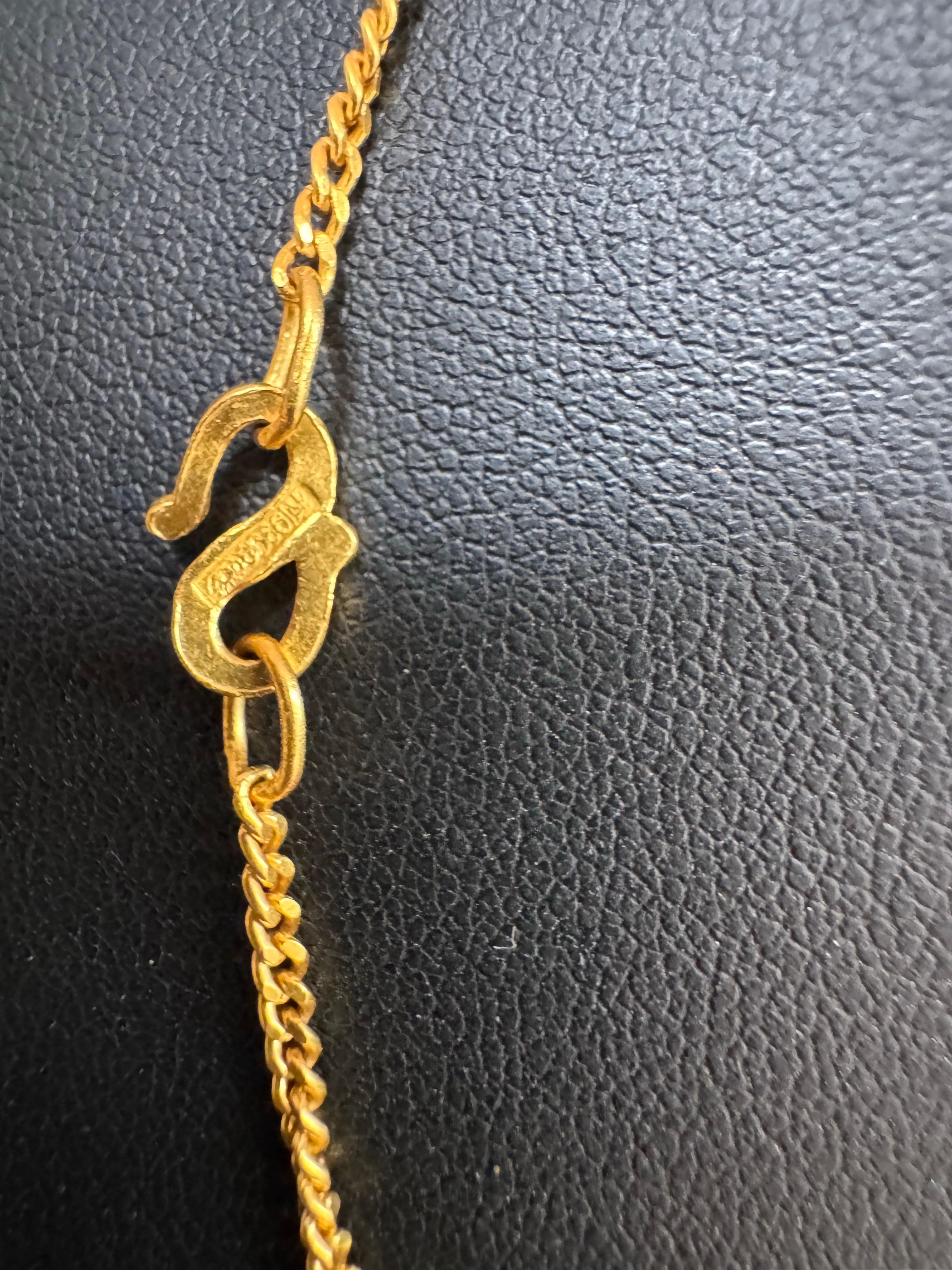 Women's 24 Karat Pure Gold Hand Made Yellow Gold Chain Necklace, 8 Gm, 16 Inch For Sale