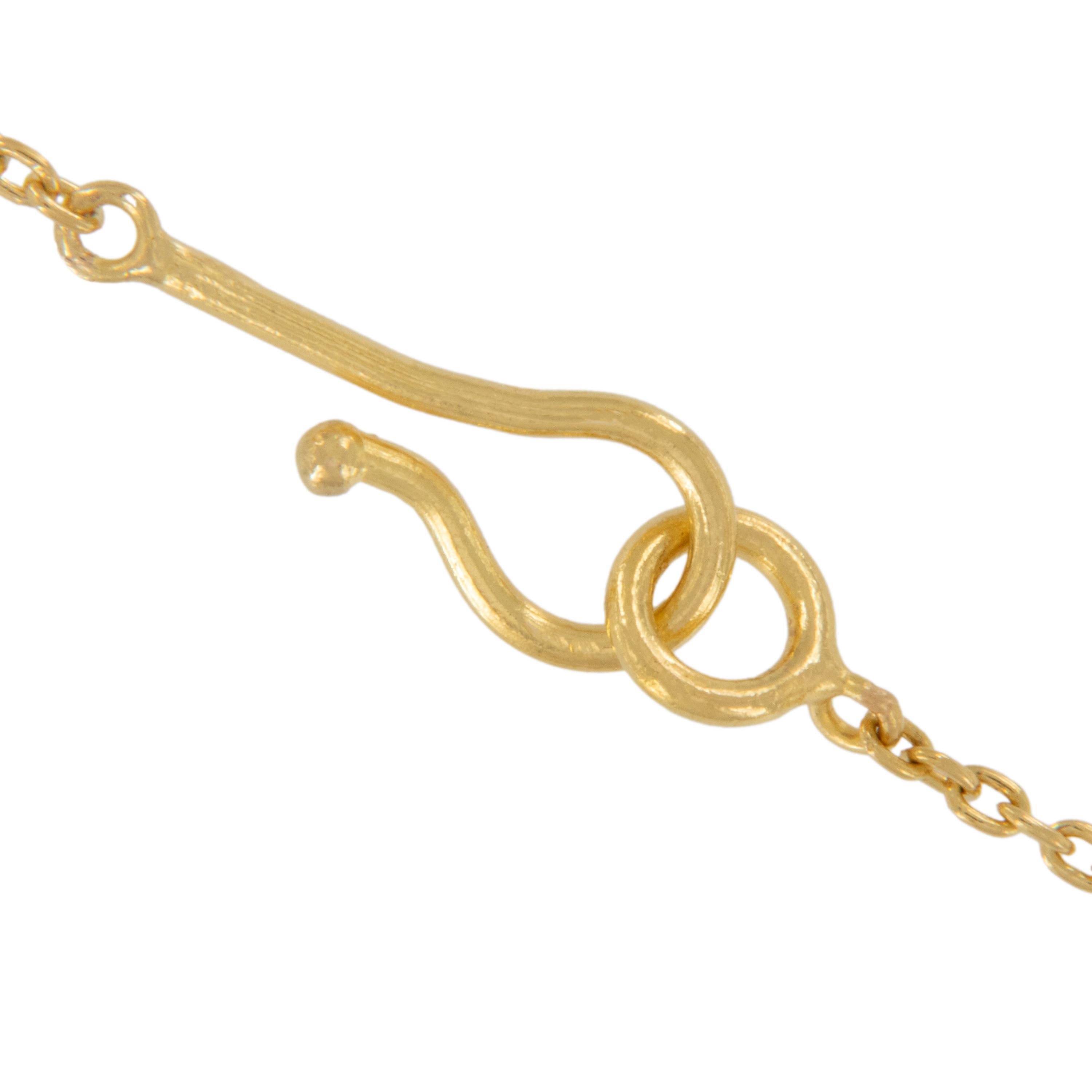 Contemporary 24 Karat Pure Yellow Gold Forsa Cable Chain Necklace For Sale