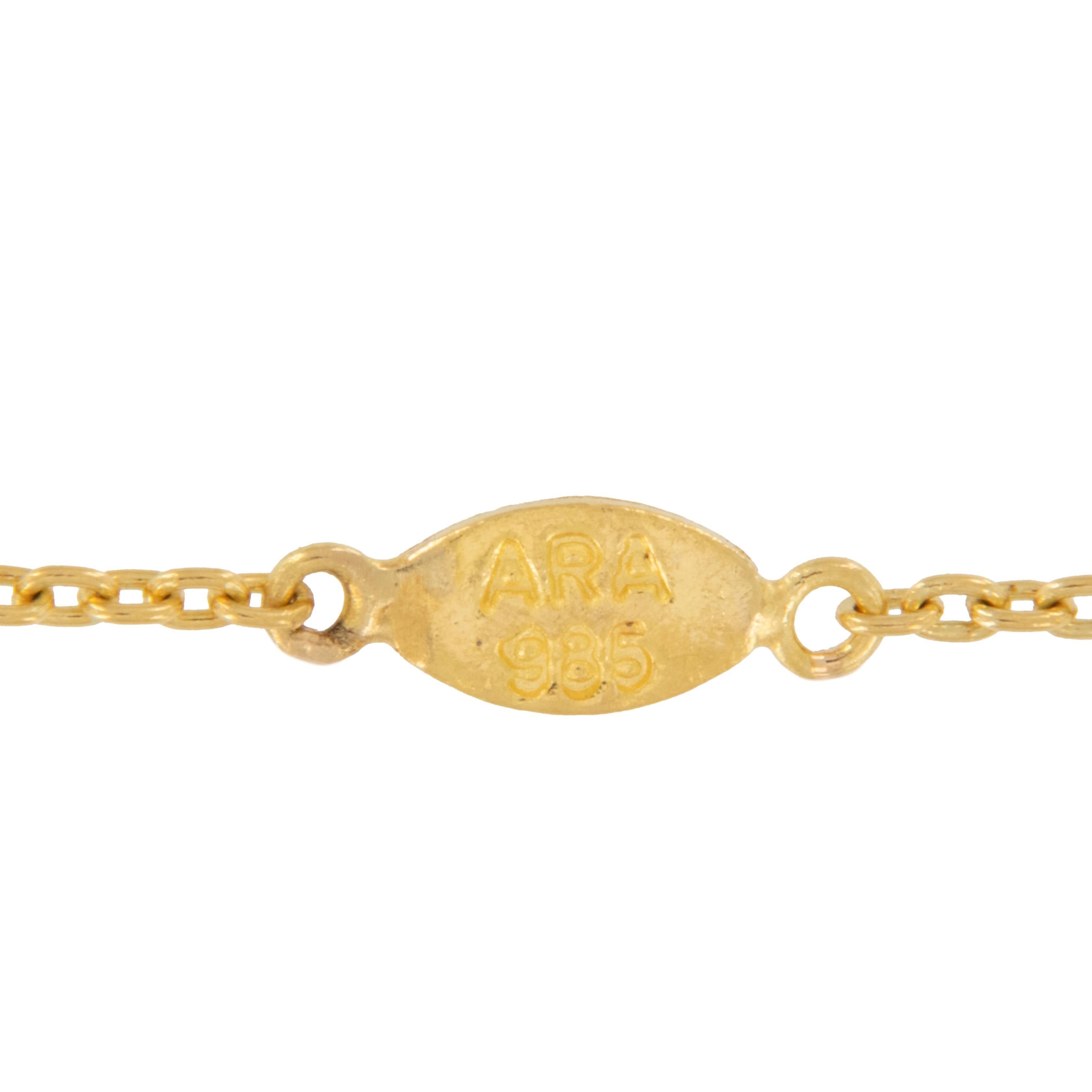 24 Karat Pure Yellow Gold Forsa Cable Chain Necklace In New Condition For Sale In Troy, MI