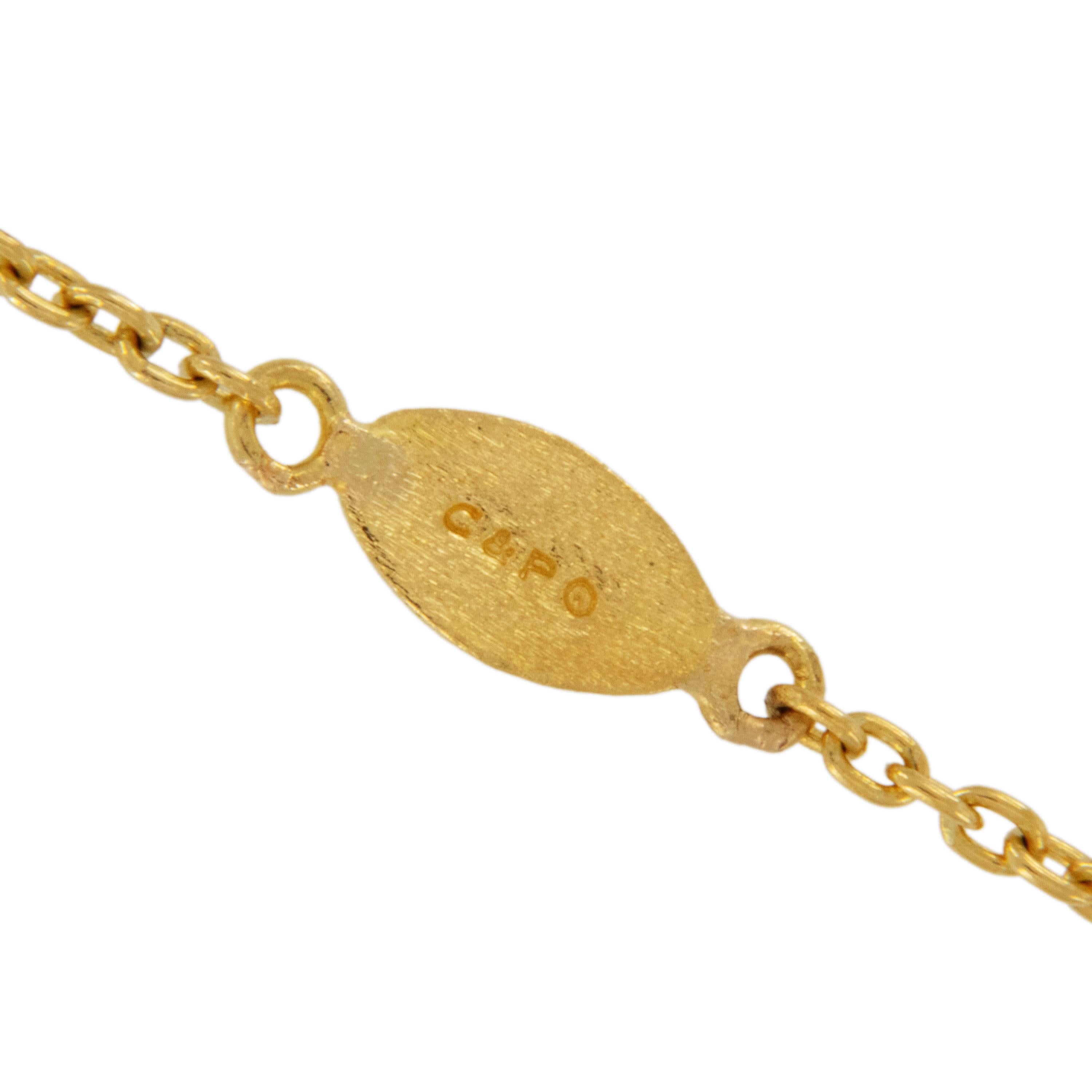 Women's 24 Karat Pure Yellow Gold Forsa Cable Chain Necklace For Sale