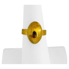 bague dôme fantaisie pour femme en or jaune pur 24 carats