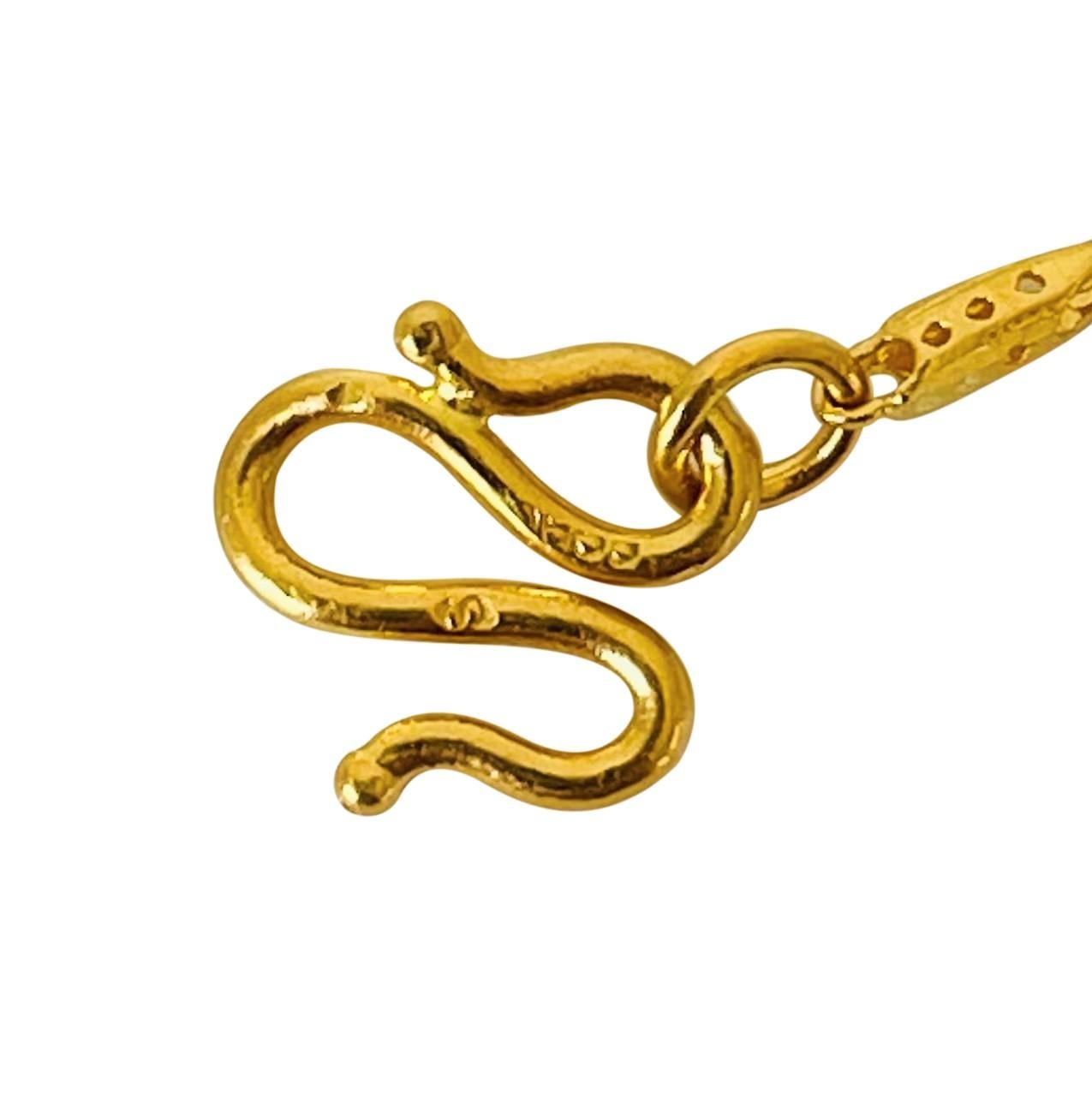 24 Karat Pure Yellow Gold Ladies Fancy Open Link Chain Necklace 3