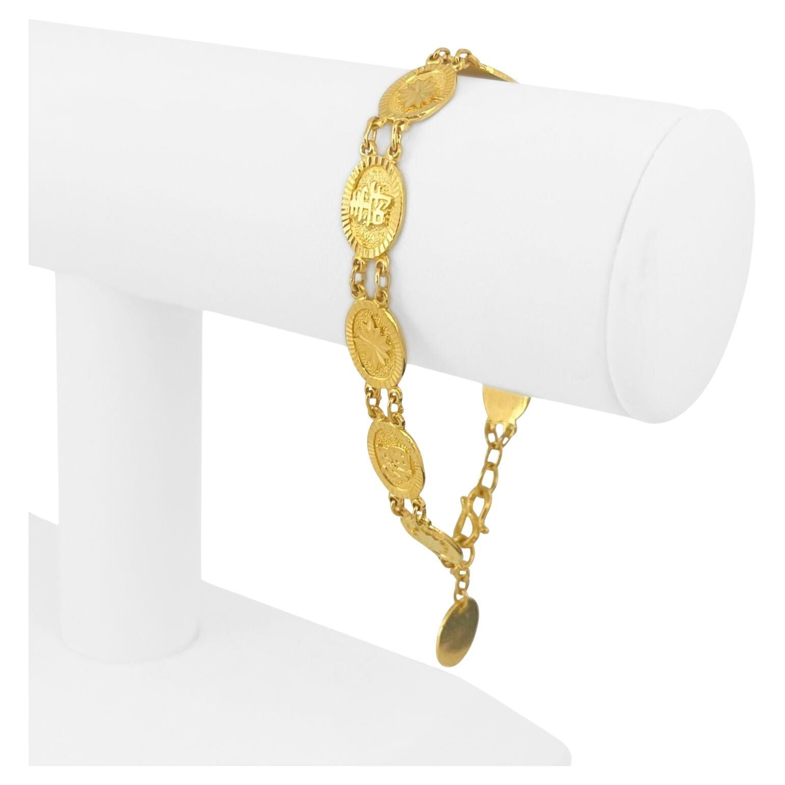 Jose & Maria Barrera-Gold Chain Tassel Toggle Bracelet