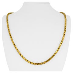 24 Karat reines Gelbgold Massivdiamantschliff Ausgefallene Gliederkette Halskette 