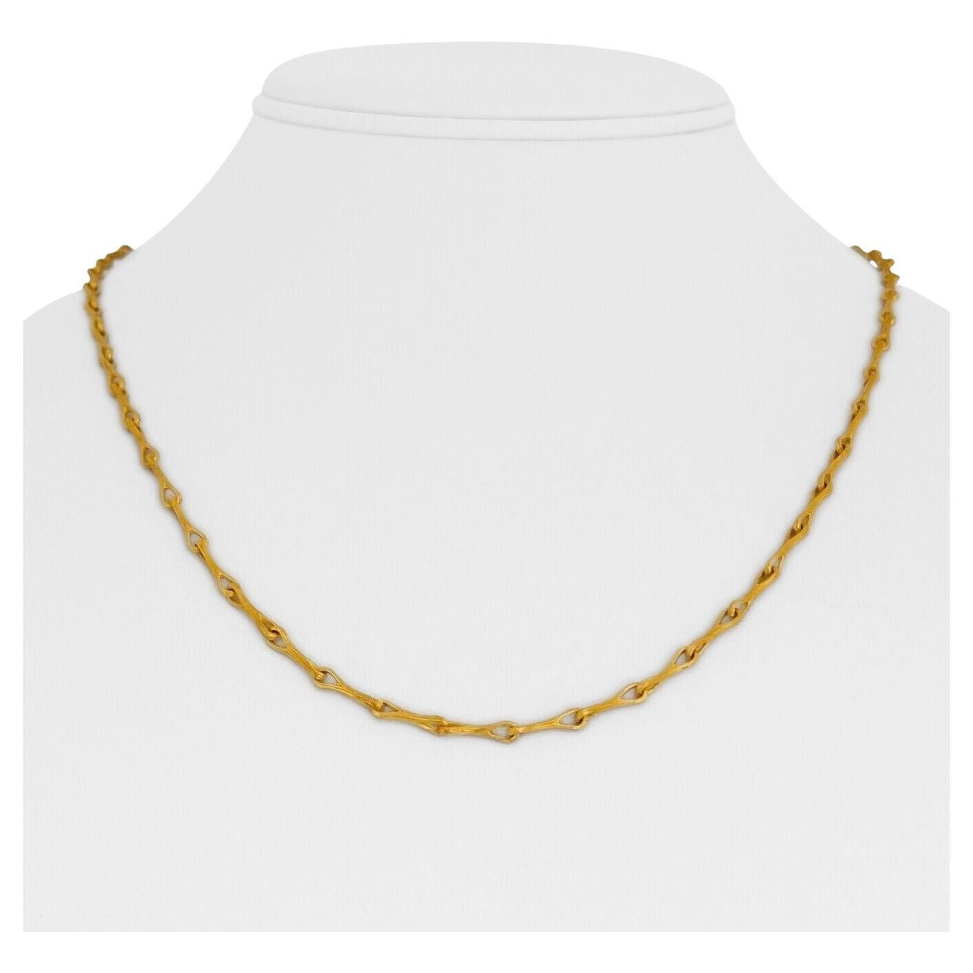 Chaîne à maillons fantaisie en or jaune pur 24 carats pour femme En vente sur 1stDibs