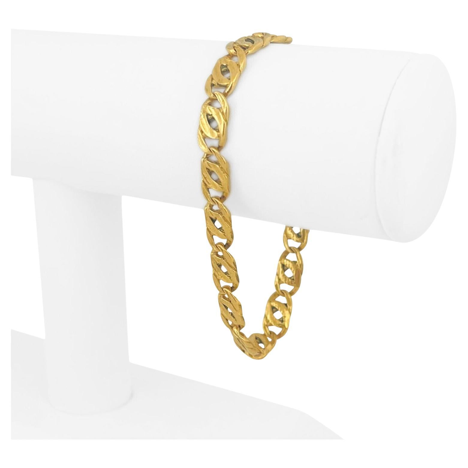 18 Karat Yellow Gold Pave Diamond Gucci Link Bracelet For Sale at 1stDibs   gold gucci bracelet mens, gucci gold bracelet mens, gucci link bracelet  diamond