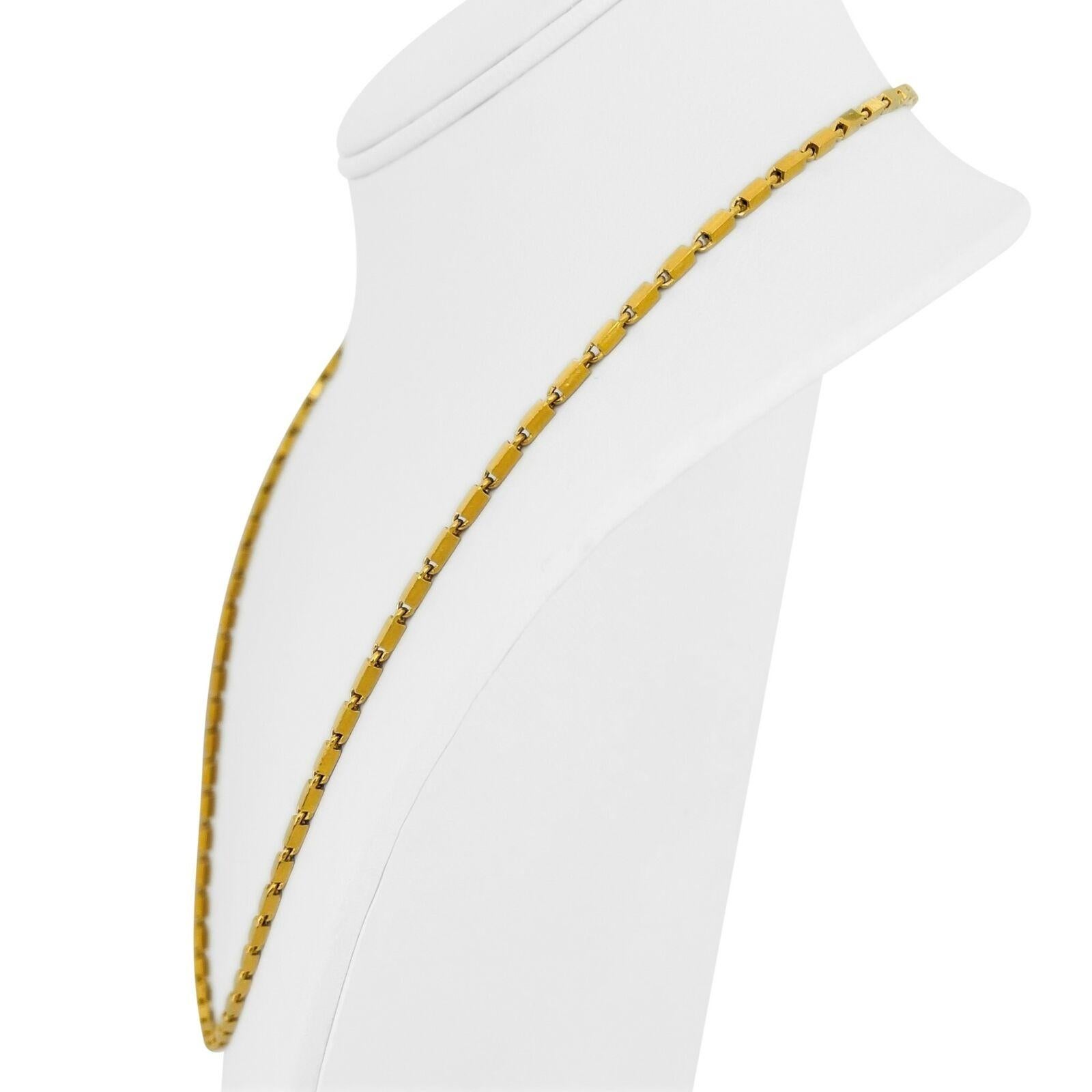 24 Karat reines Gelbgold 36,7 g massive, schwere 2 mm Gliederkette Halskette 22,5
