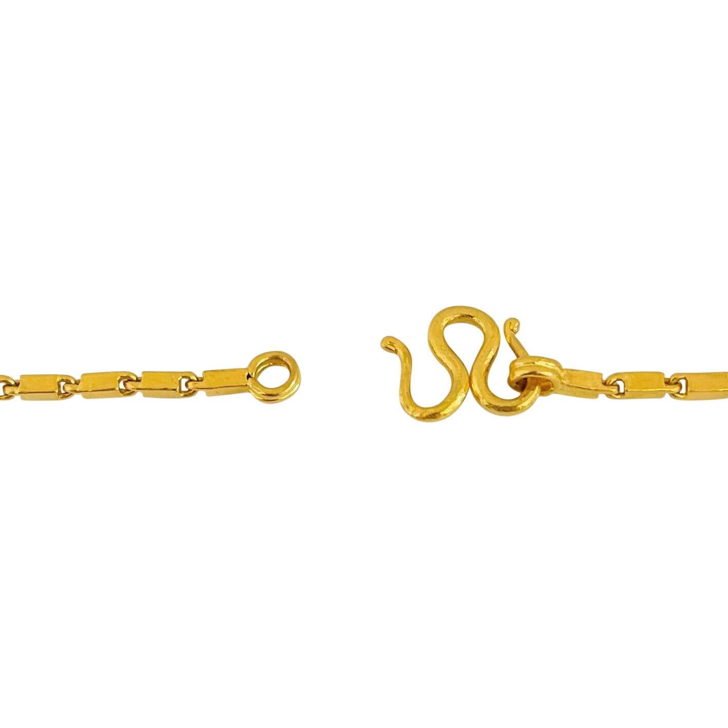 24-karätige Gliederkette aus reinem Gelbgold mit massiven, schweren Gliedern 1