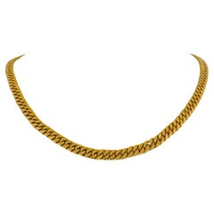 24 Karat Pure Yellow Gold Solid Heavy Cuban Curb Link Chain Necklace