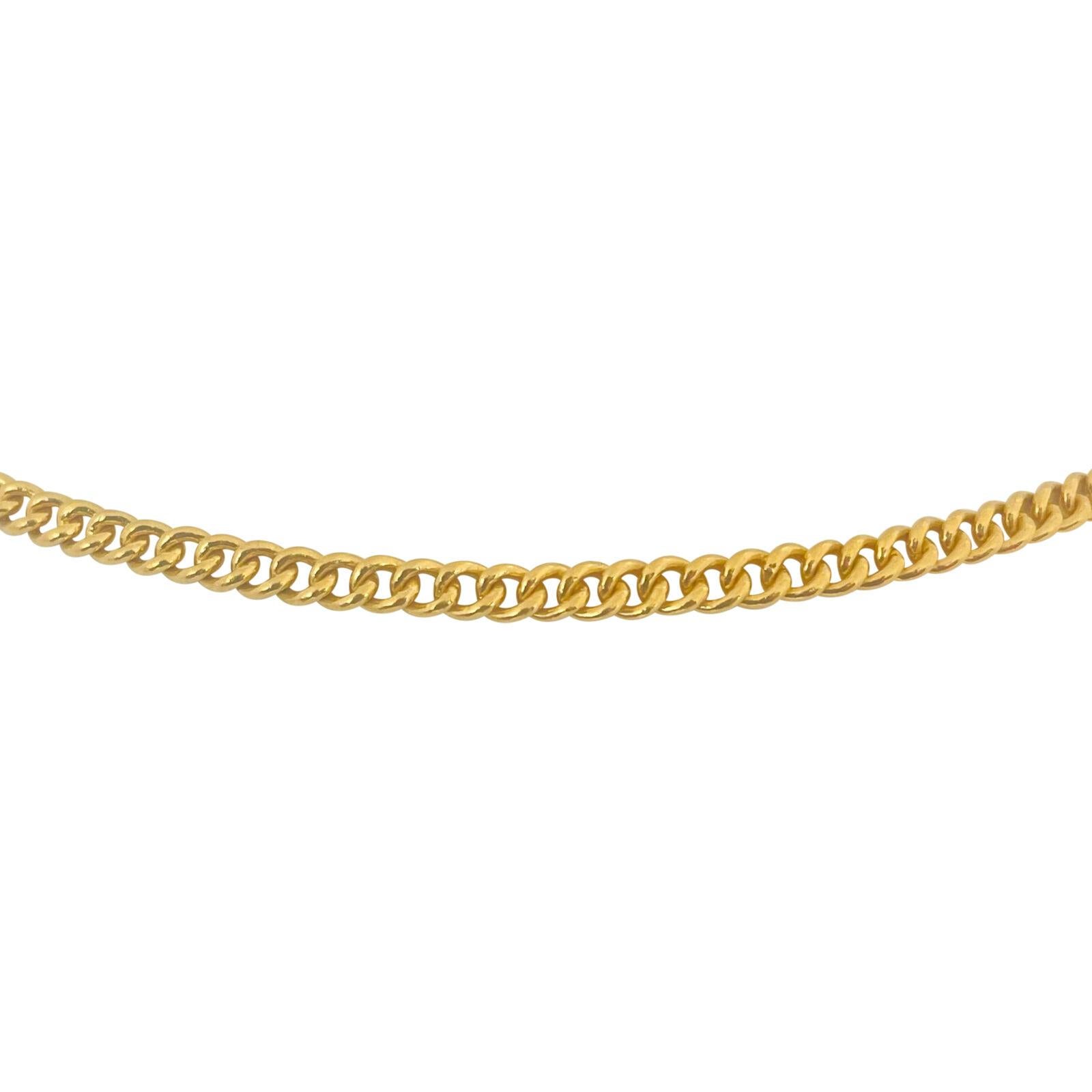 24 Karat reines Gelbgold massive schwere geschwungene Gliederkette Halskette im Zustand „Gut“ in Guilford, CT